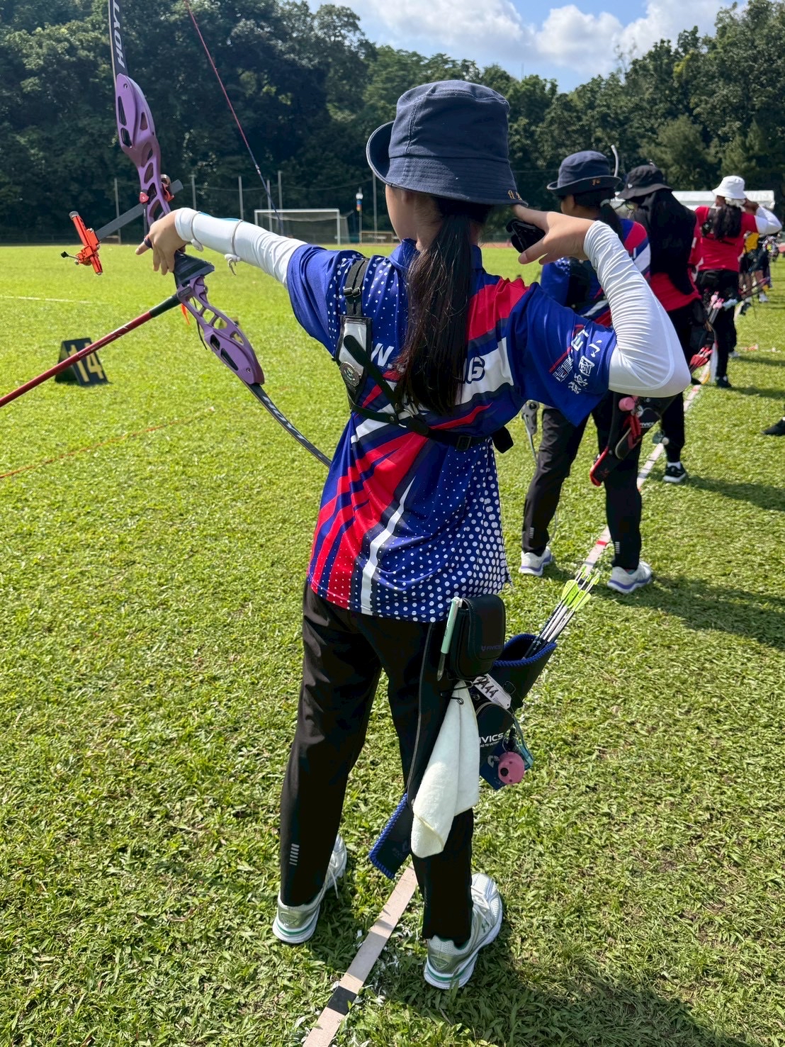 台東瑞源國小射箭隊小朋友全都是第一次出國、第一次搭飛機，對於能和來自各國選手交流都十分開心。
